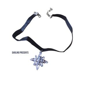 CRYSTAL CHOKER NECKLACE WOMEN COLOR BLACK